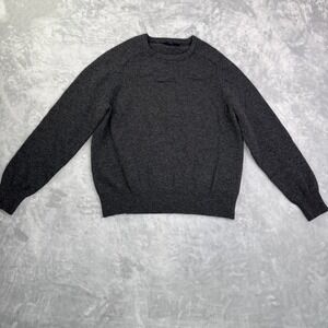 J Crew 100% Lambs Wool Women's Sweater Crew Charcoal Gray Large
